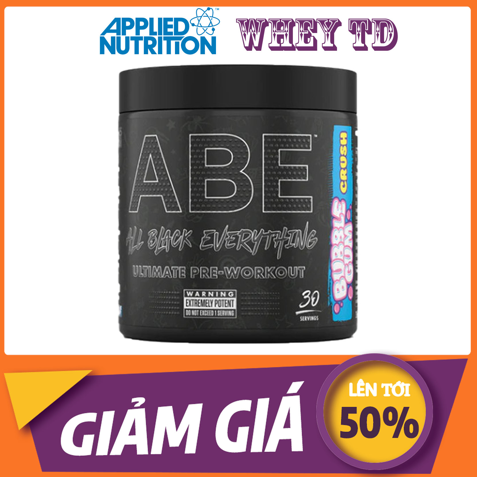 ABE Pre Workout Applied Nutrition Energy Flavour 30 Servings - Tăng sức mạnh tỉnh táo tập luyện
