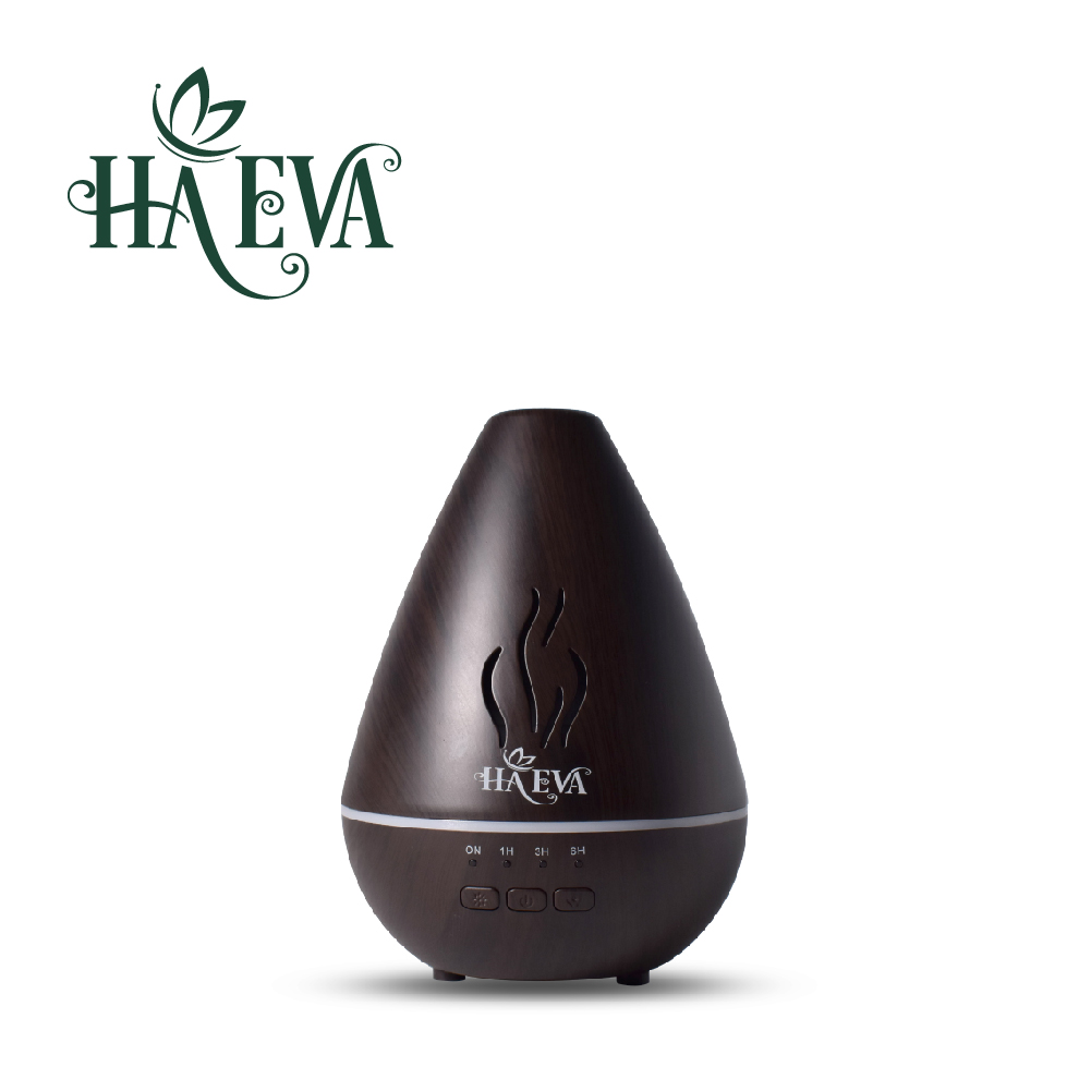 Máy xông tinh dầu Haeva MKT-014 Chất liệu cao cấp, Vân Gỗ sang trọng,tạo độ ẩm, hẹn giờ thông minh, đèn Led 7 màu