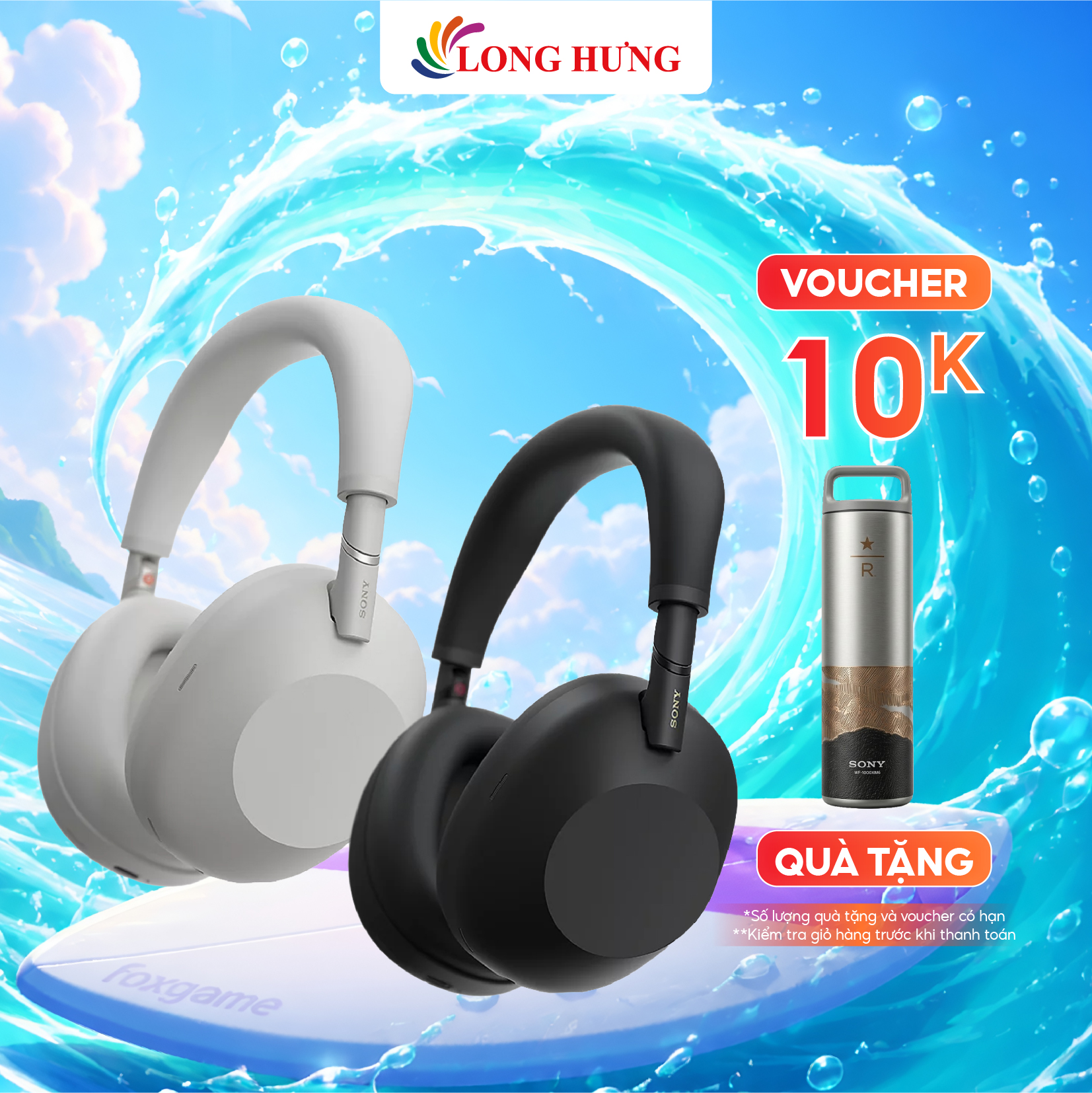 Tai nghe chụp tai Bluetooth Sony WH-1000XM6 - Hàng chính hãng - Chống ồn ANC, cảm ứng điều khiển, Pin đến 30 giờ