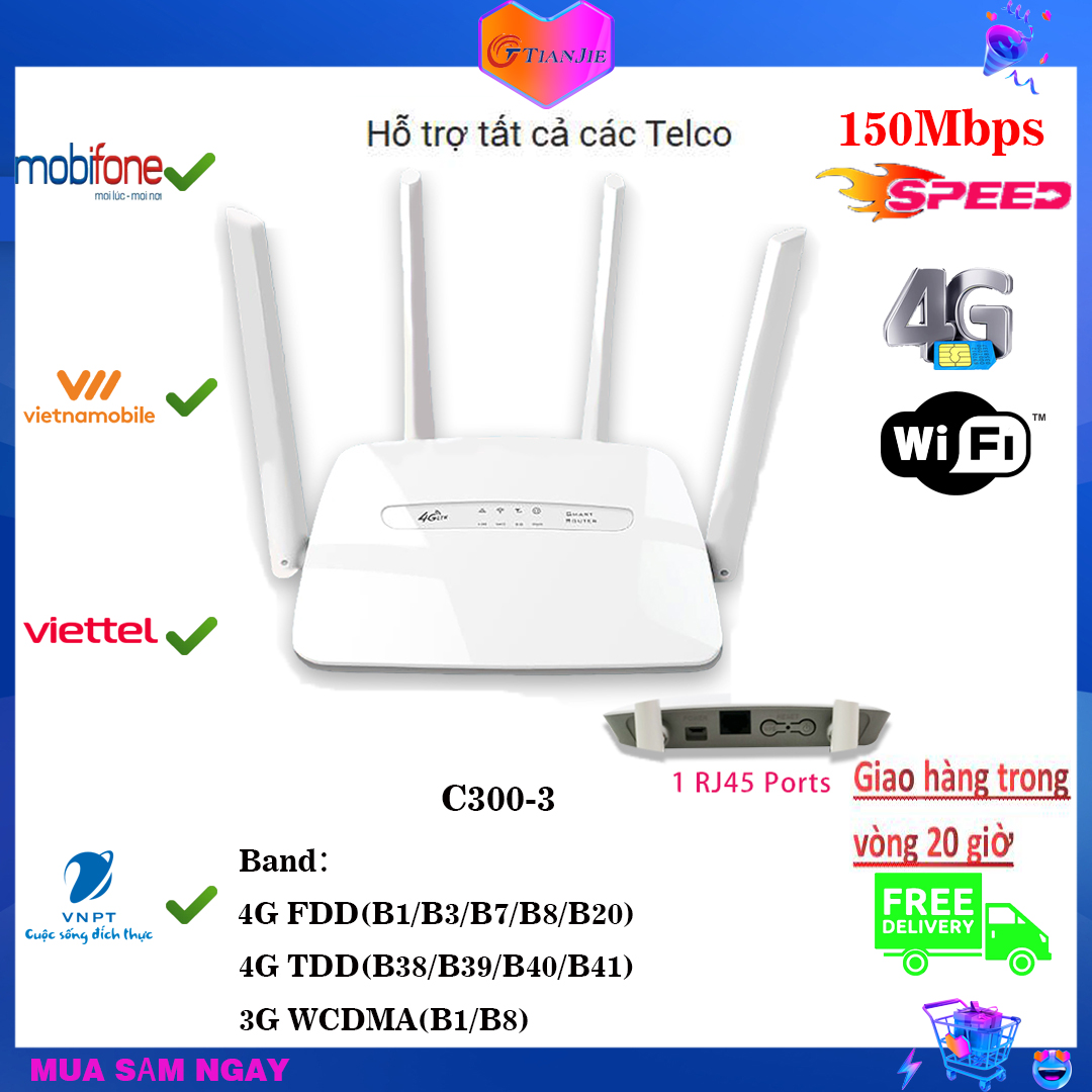 router wifi, cục phát wifi 4g dùng sim, wifi không dây, Bộ định tuyến Ăng-ten điểm phát sóng tại nhà