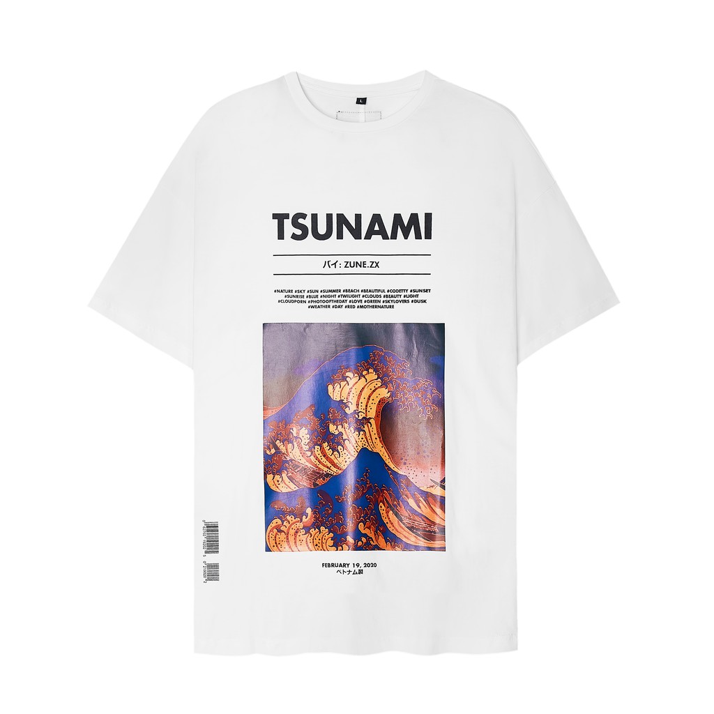 Áo phông tay ngắn tsunami tee - zunezx