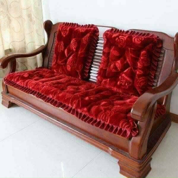 Thảm đệm lót ghế, đệm ghế trường kỹ, ghế sofa. 1 thảm dài, 2 thảm ngắn. Vải nhung, cao cấp. Dài 165x55cm. Ngắn 55x55cm (QM119)