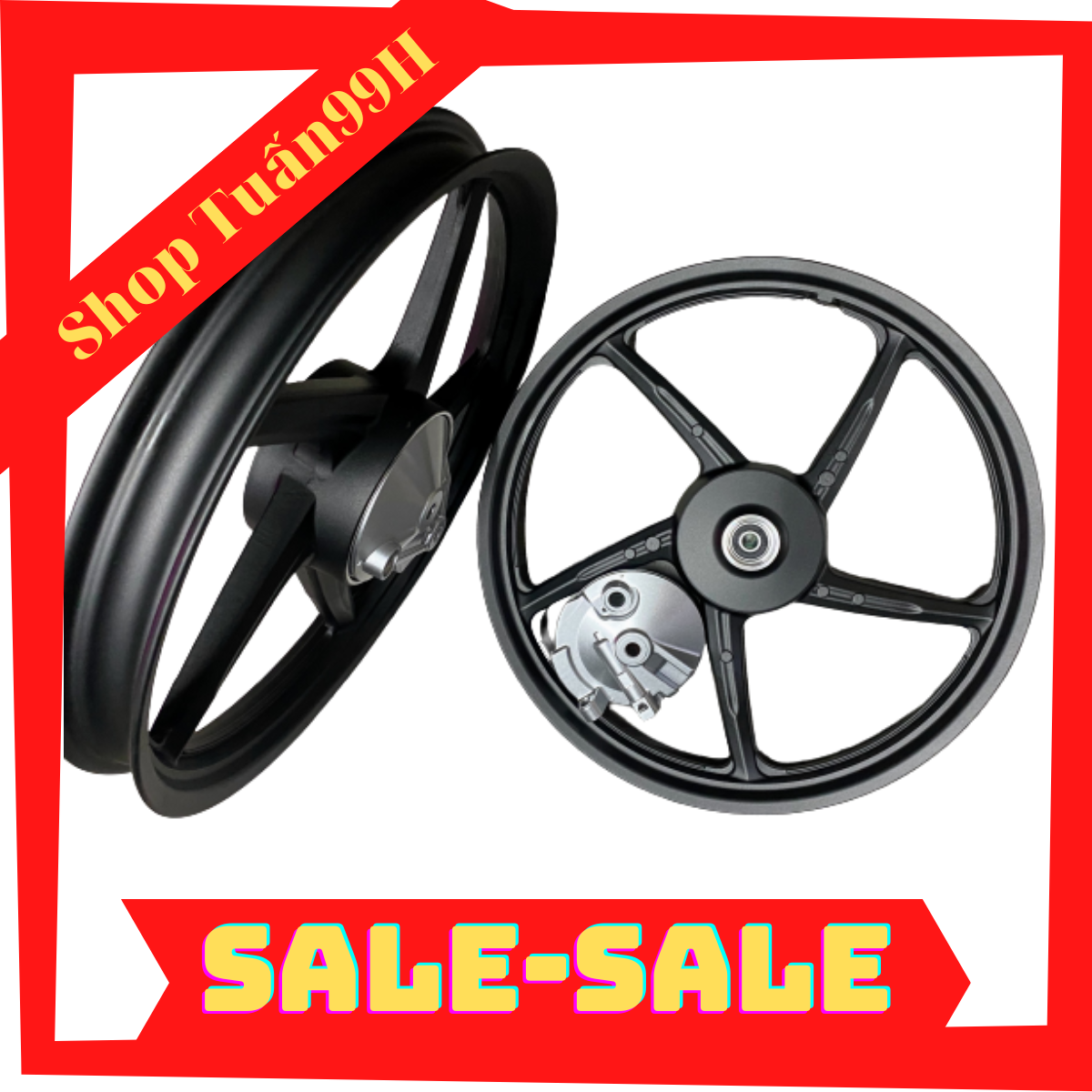 Bộ Mâm 5 cây nhập khẩu thắng đùm dành cho Dream, Wave thắng đùm trước sau bản 1.4 và 1.6