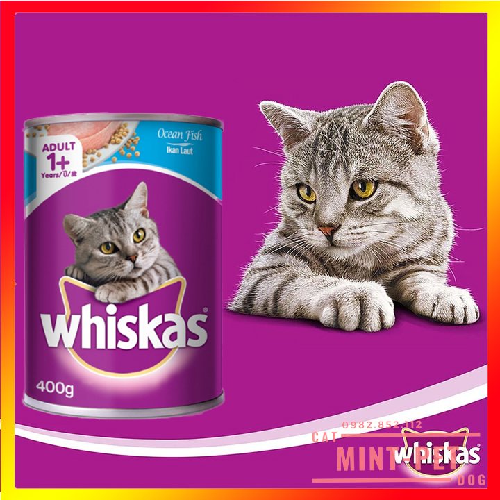 Pate cho mèo lớn whiskas dạng lon 400g