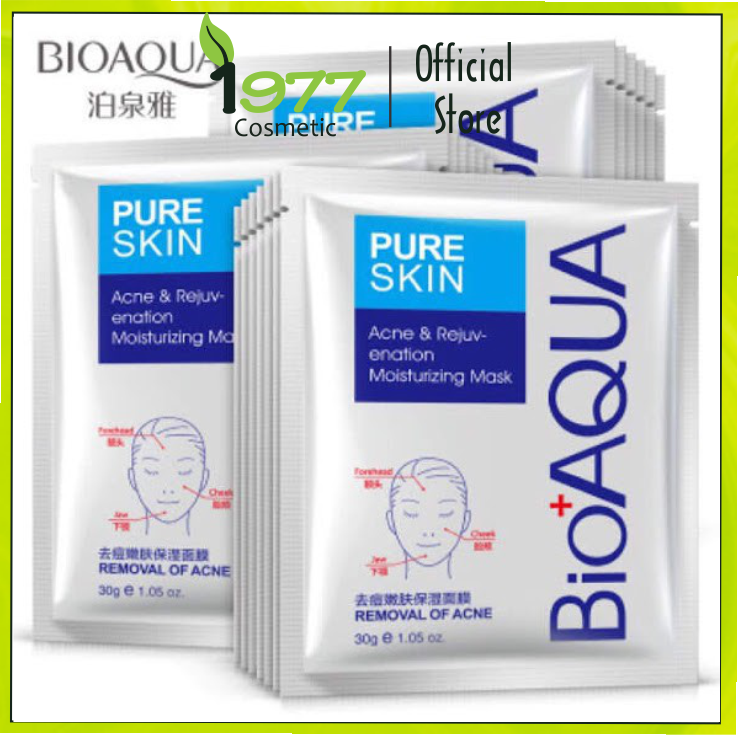 Mặt Nạ Bạc Giảm Mụn Đỏ Mask Pure Skin Bioaqua Nội Địa Trung