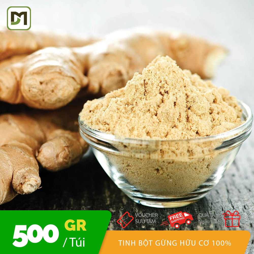 [Freeship + Voucher] Túi 500gr tinh bột gừng sấy lạnh Mộc Đông nguyên chất tăng cường sức đề kháng