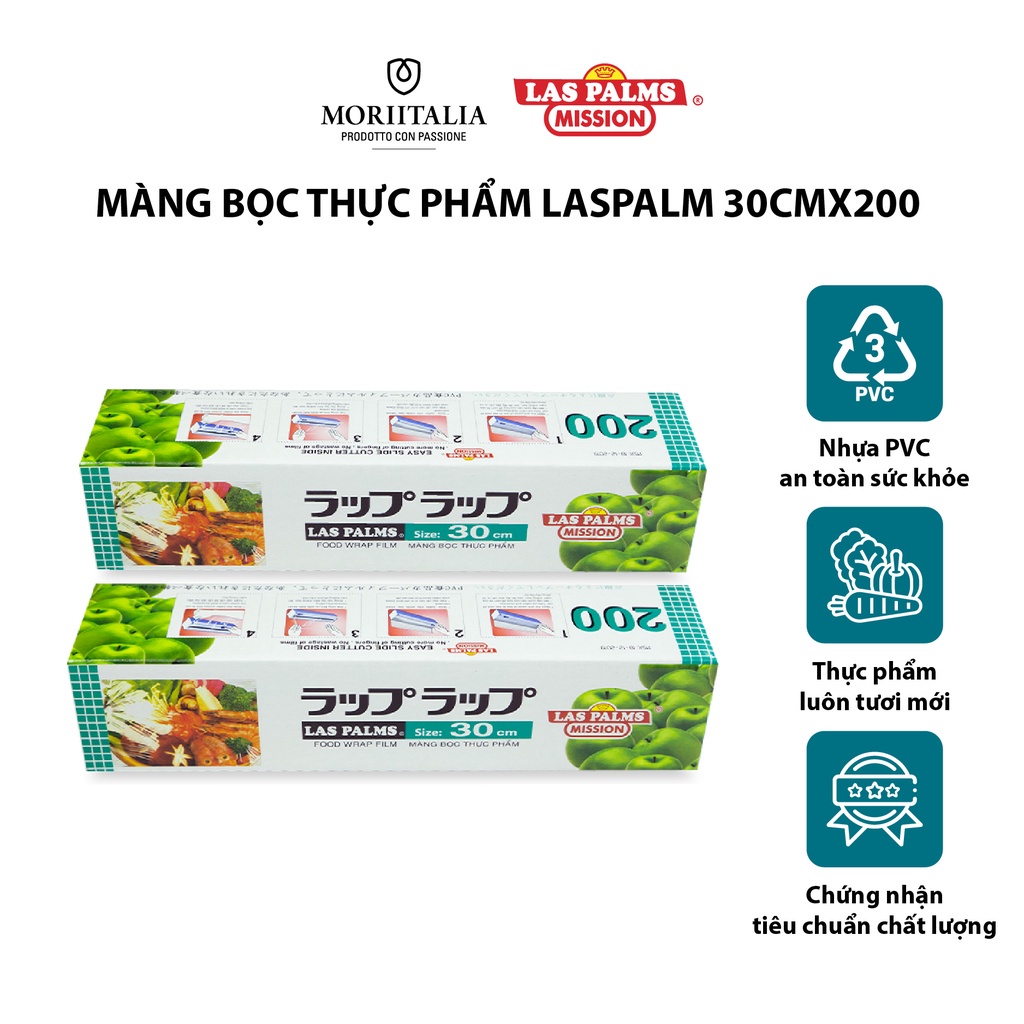 Màng bọc thực phẩm Laspalm chính hãng Moriitalia 30cmx200m MBTP09006118