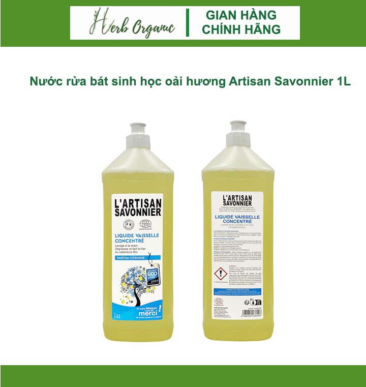 Nước rửa bát sinh học oải hương Artisan Savonnier 1L