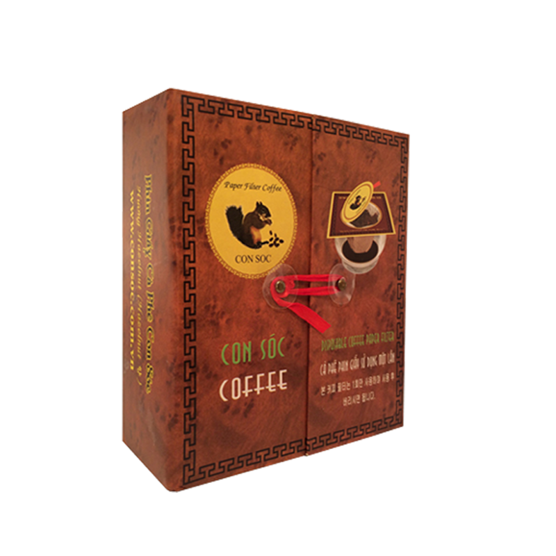 Cà phê con sóc phin lọc nâu đôi