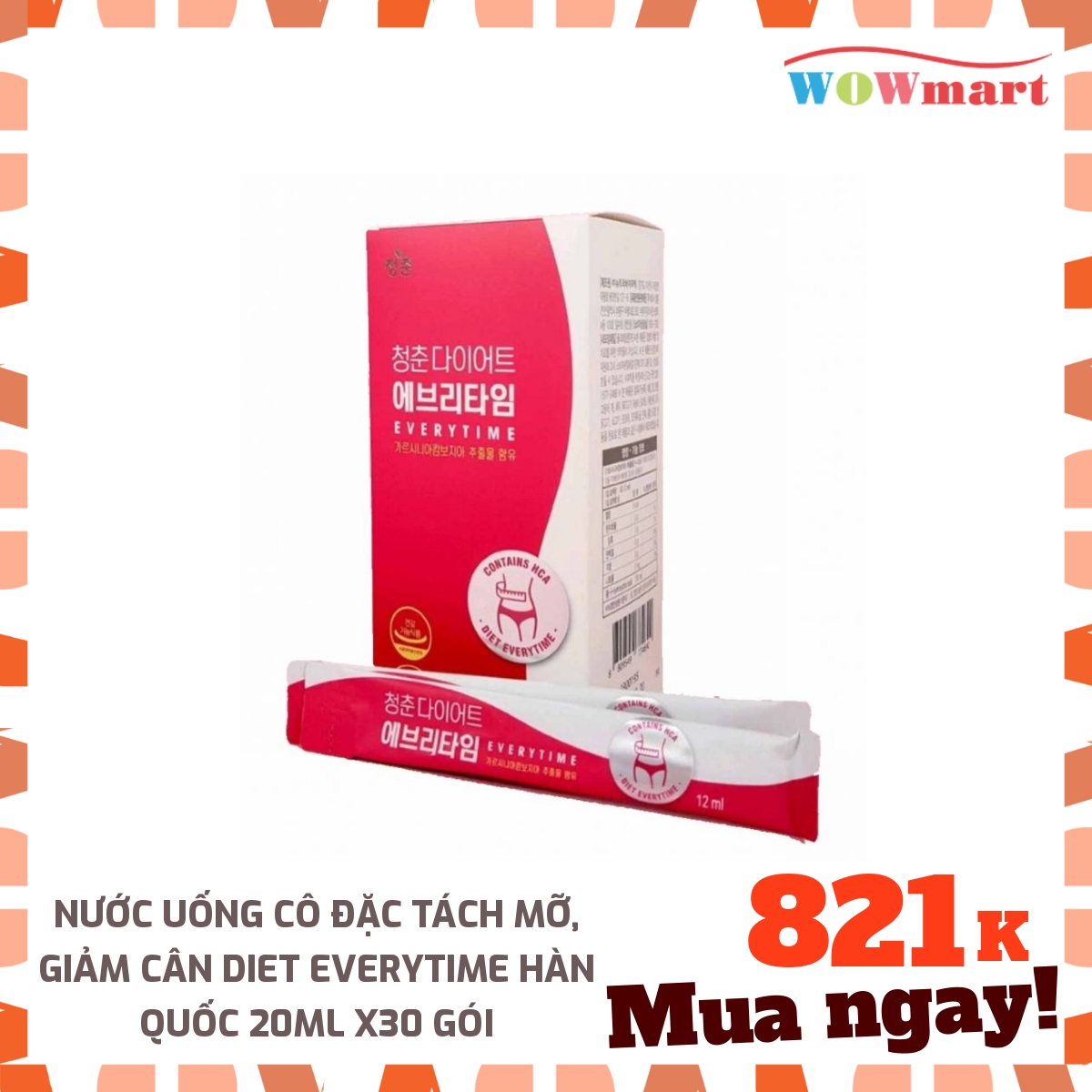 [HCM]Nước uống cô đặc tách mỡ giảm cân Diet Everytime Hàn Quốc 20ml x30 gói - [HÀN QUỐC]