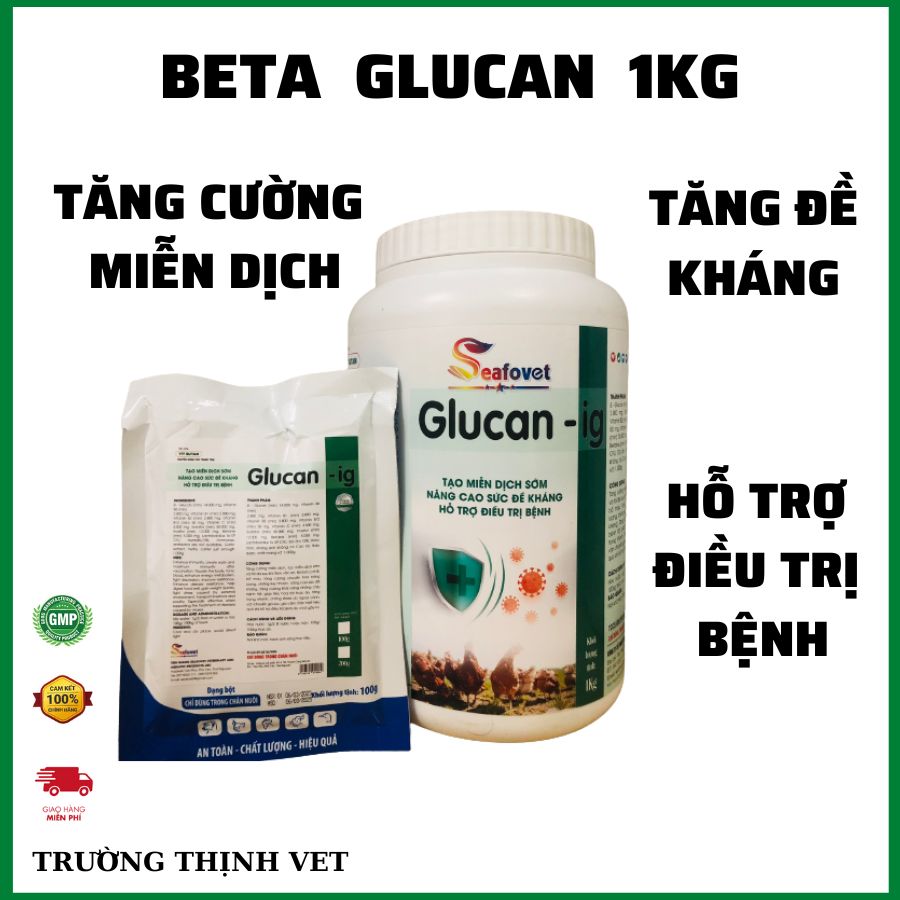 Beta Glucan 1kg tăng cường miễn dịch, tăng đề kháng cho gia súc, gia cầm, thủy sản. Thú y Trường Thịnh