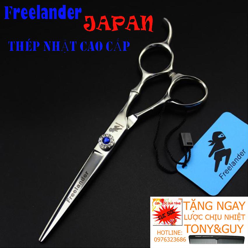 Kéo cắt tóc Freelander FR05 Thép Nhật cao cấp chống gỉ, độ dài 6inch, Tặng ngay 1 bao kéo KASHO 1 Lược Tony&Guy cao cấp
