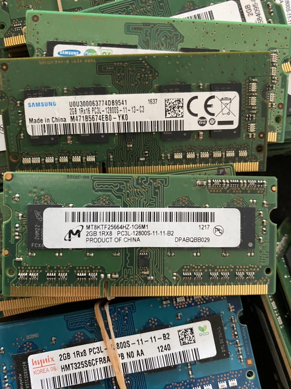 Ram Laptop 2GB PC3L 1600 12800s DDR3 / DDR3L hàng bóc máy đã qua sử dụng