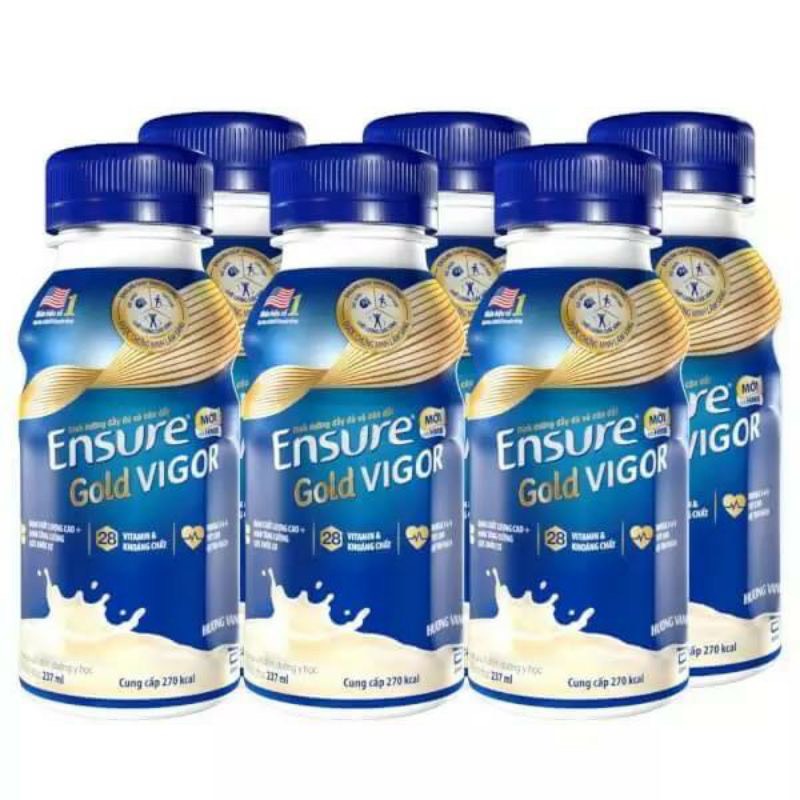 TLốc 6 chai sữa nước Ensure Vigor HMB 237ml/chai phiên bản mới