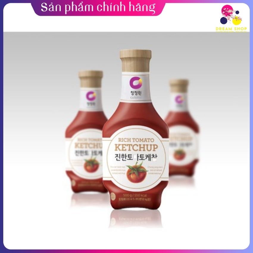 Tương cà chua Daesang Hàn Quốc chai 300gr, dreamshopvietnam, ăn liền với hamburger, mì spaghetti, gà rán, khoai tây chiên, các món sốt cà chua