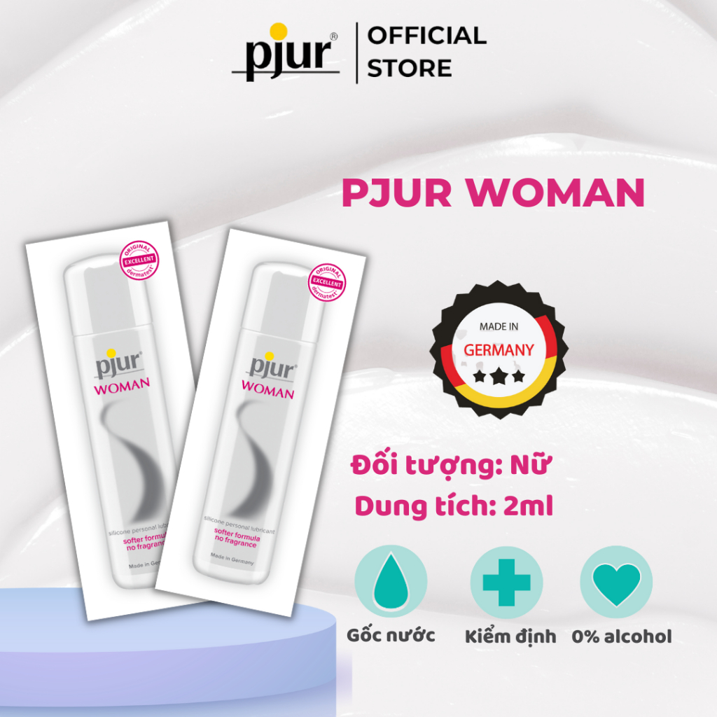 Combo 2 gel bôi trơn silicone Pjur Woman 1.5ml dành cho phụ nữ tác dụng
