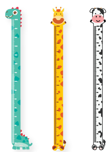 Thước đo chiều cao Lalala baby - dạng decal dán tường, không thấm nước, không phai màu