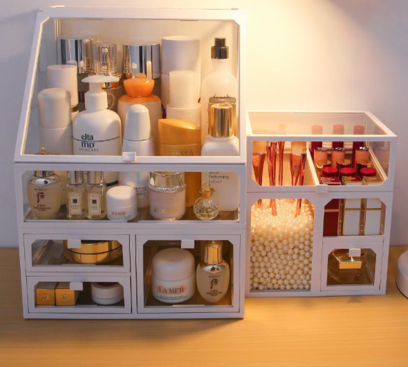   CHỈ DUY NHẤT 25-29.3  Hộp Đựng Mỹ Phẩm YTC Mặt Kính Thủy Tinh Nhập Khẩu Cao Cấp 