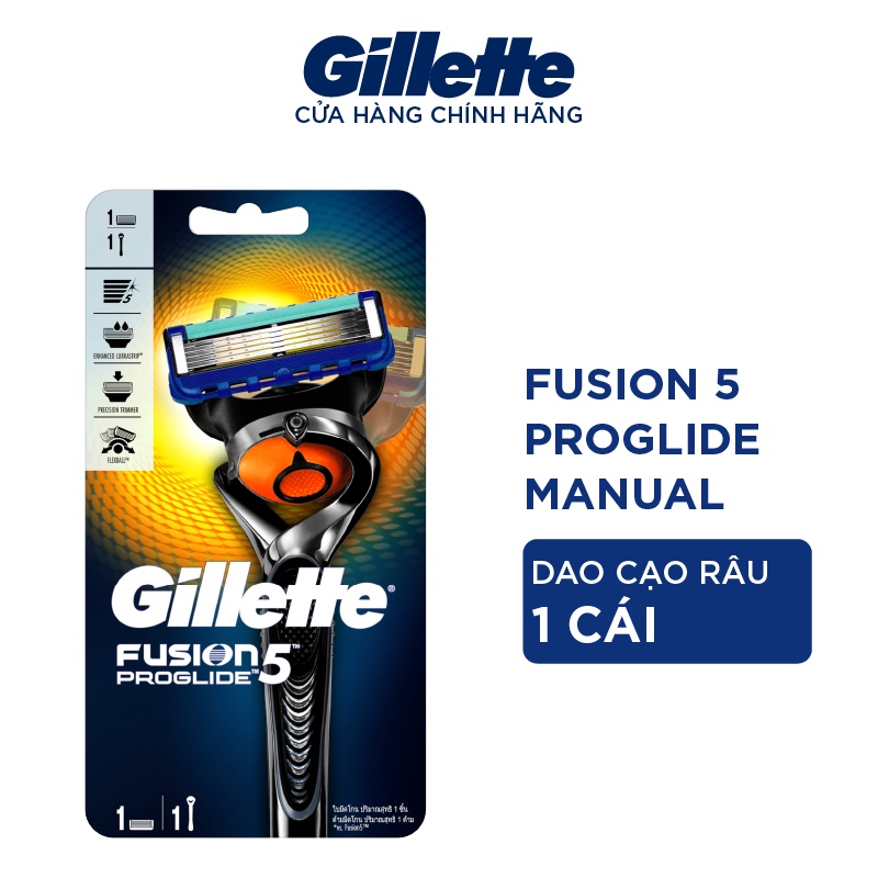 Dao cạo râu Gillette Fusion 5 lưỡi - lưỡi dao thép không gỉ