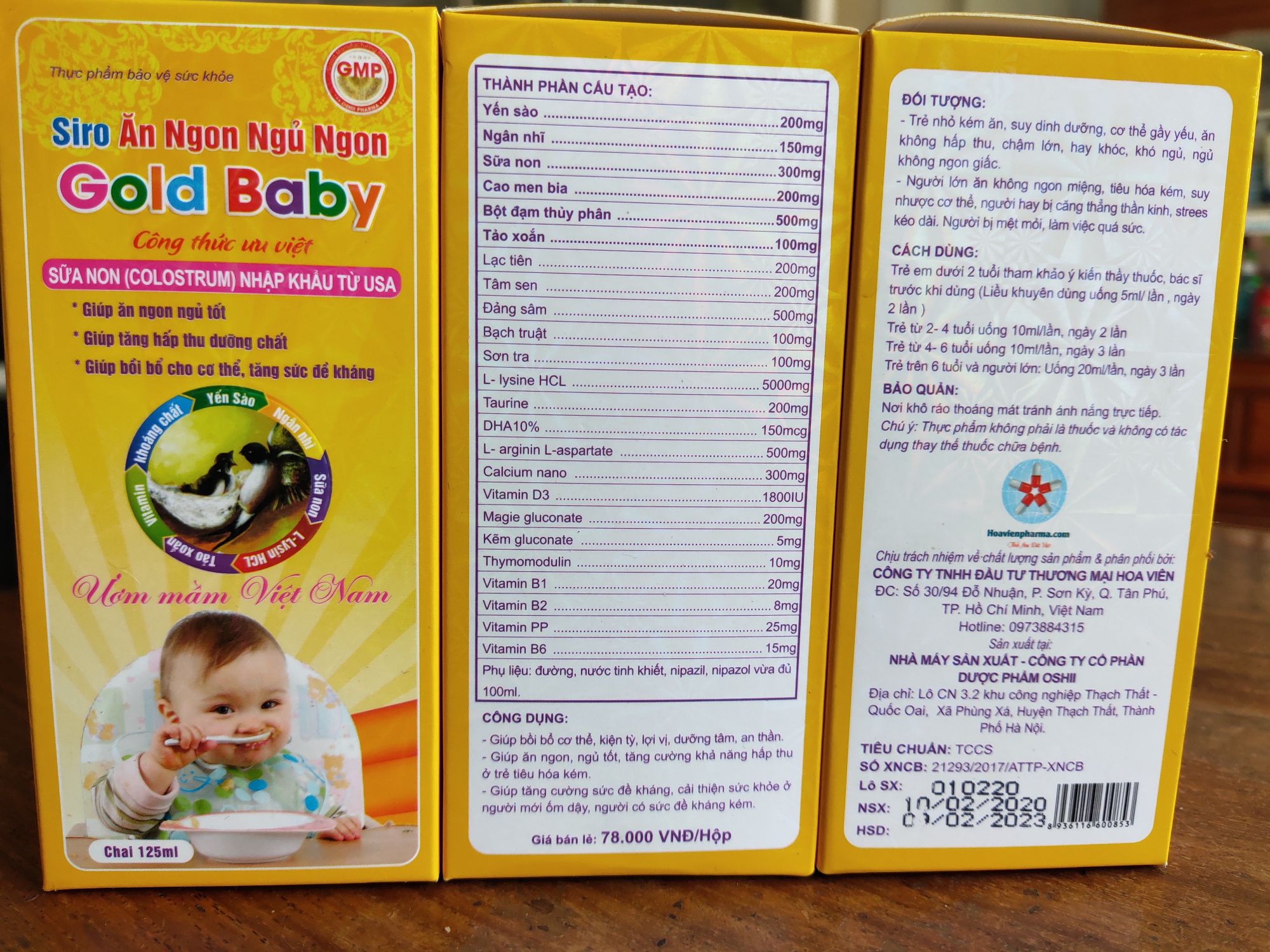 Siro ăn ngủ ngon Gold Baby
