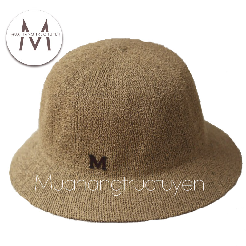 Mũ cói Hàn Quốc chũ M -Mũ cói chữ M, Nón cói chữ M siêu xinh cho bạn nữ