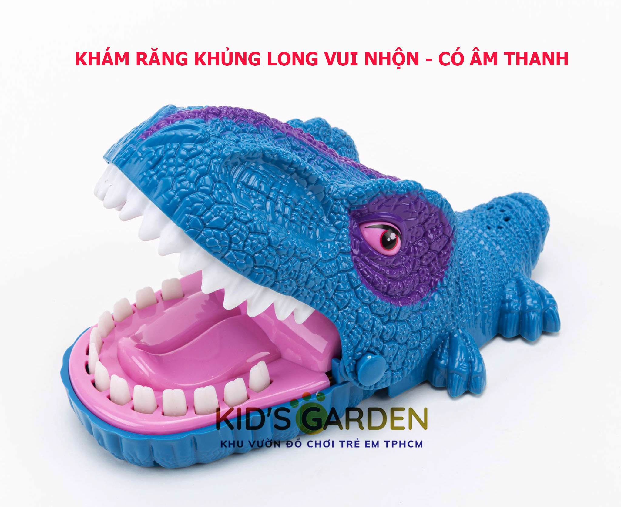 Đồ chơi khám răng khủng long bạo chúa - khám răng khủng long size lớn có âm thanh - kids garden - tặng pin