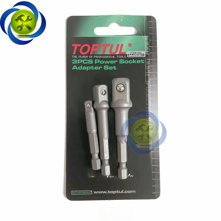 Bộ ba đầu chuyển lục giác sang bulong toptul gaar0301 1/2 & 3/8 & 1/4