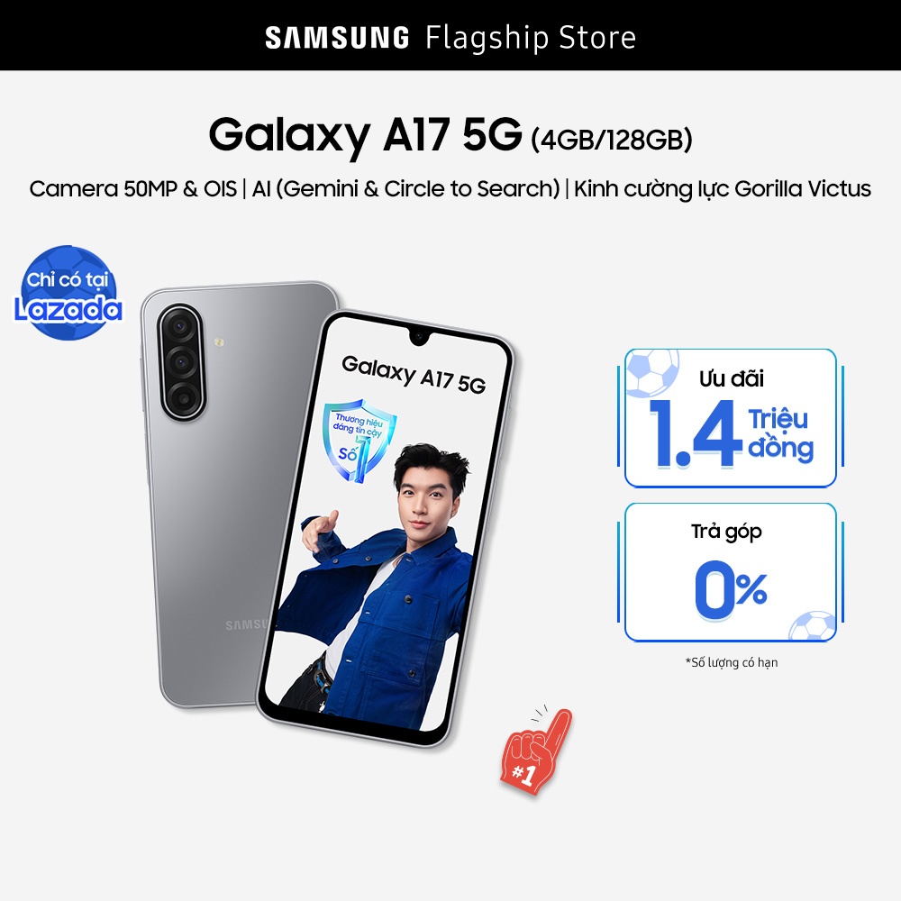 Điện thoại Samsung Galaxy A17 5G (4-128GB) - Hàng chính hãng