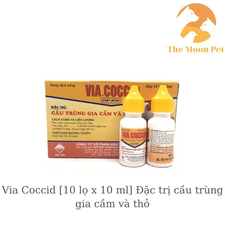 Via Coccid Đặc t.rị cầu trùng gia cầm và thỏ