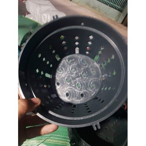 Combo 10 chậu nhựa đen trồng lan fi 18