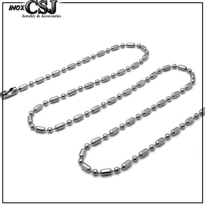 Dây chuyền nữ inox kiểu trúc bi bóng đẹp không đen d022