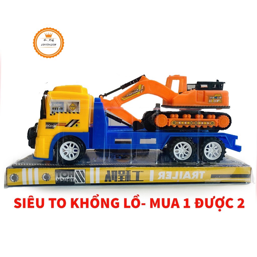 Xe cảnh s.át đồ chơi , bộ xe đồ chơi kèm máy xúc đồ chơi