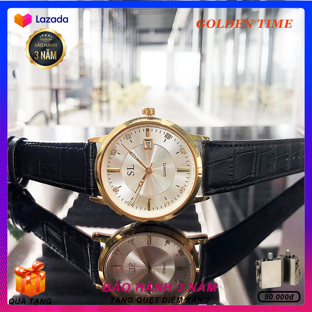 Đồng hồ Nam SL 5081G, Dây da, Full hộp, thẻ bảo hành 3 năm, Mặt Sapphire chống nước, chống xước