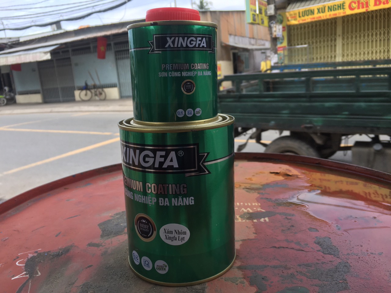 SƠN SẮT MẠ KẼM 2K XINGFA MÀU XÁM NHÔM XINGFA