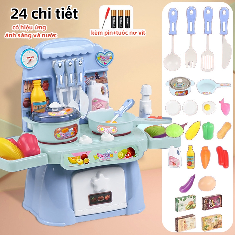 Đồ chơi nhà bếp nấu ăn cho bé , chất liệu an toàn cho bé quà tặng quà sinh nhật tốt cho trẻ em đồ chơi giáo dục thông minh
