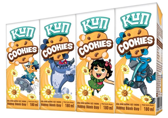 24 hộp sữa kun vị bánh cookies 180ml