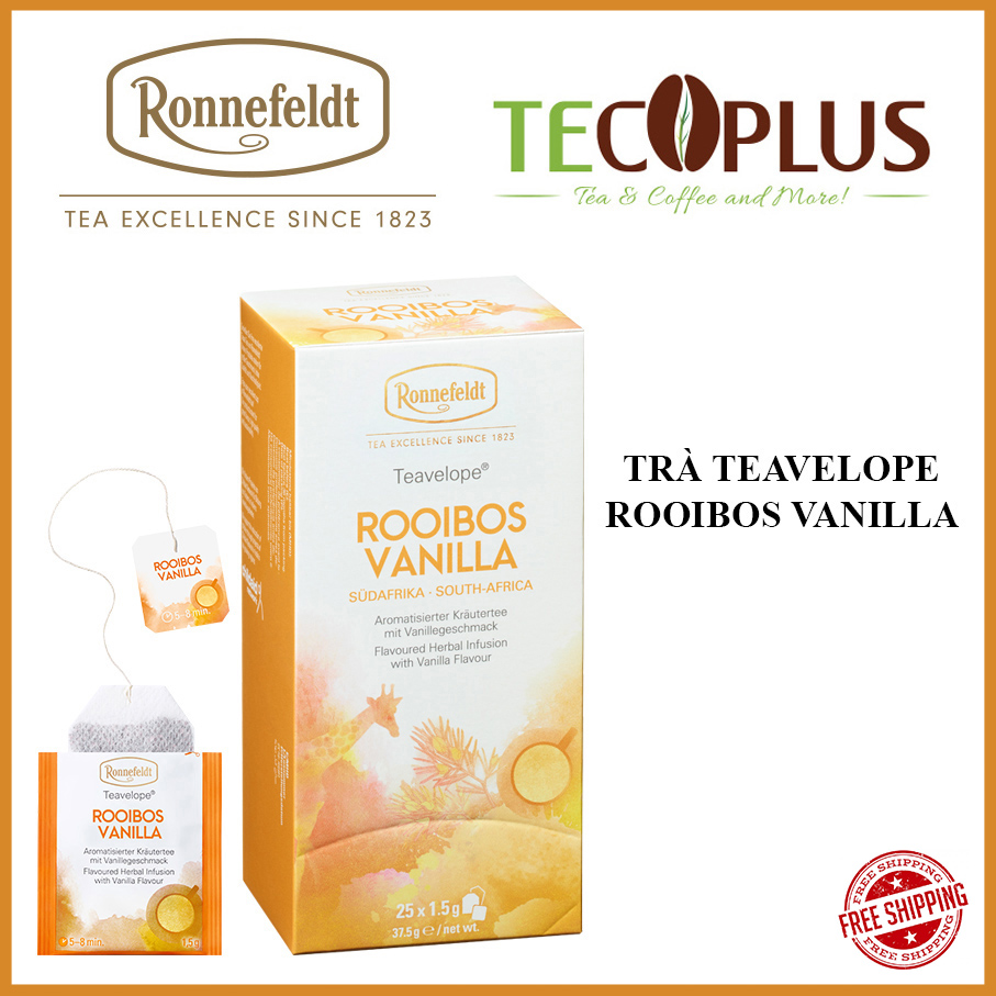 [hcm][hàng chính hãng] trà ronnefeldt tea ( teavelope rooibos vanilla 1 hộp / 25 sachets )