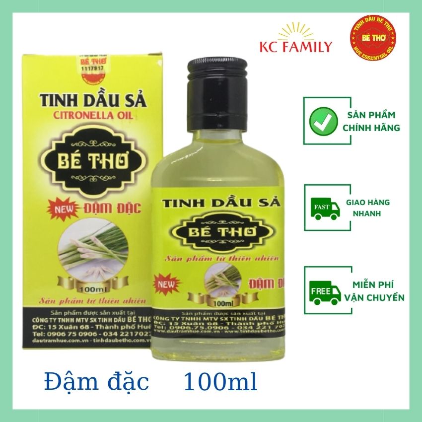Tinh dầu sả đuổi muỗi cho bé hiệu Bé Thơ_loại đậm đặc