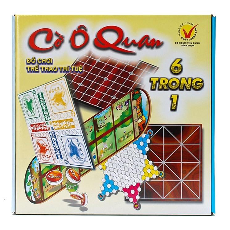 Cờ ô quan 6 trong 1 liên hiệp thành gồm 6 bộ cờ : cờ ô quan - cờ vây - cờ gánh - cờ ca rô - cờ cá ngựa - cờ nhảy - hàng việt nam chất lượng cao