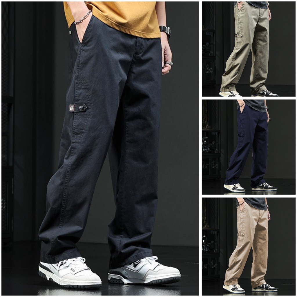 Quần Kaki Nam Dáng Đứng Cạp Chun Dễ Mặc, Dễ vận Động, Quần Dài Kaki Nam Baggy Ống Suông - QKK05