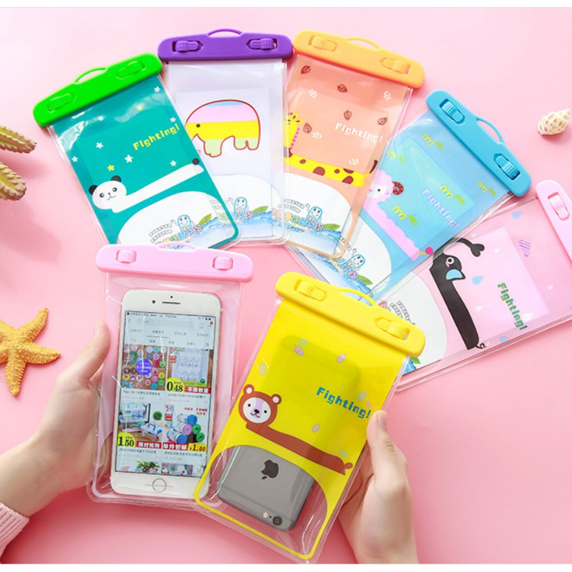 Túi đựng điện thoại chống nước hình thú, túi chống nước điện thoại đi biển, túi đựng điện thoại đi biển