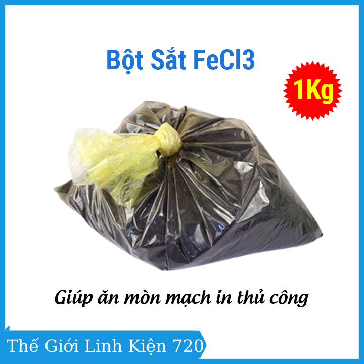 Bột sắt FeCl3 ăn mòn mạch in thủ công 1 kg
