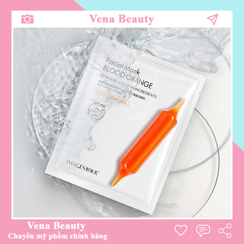 Mặt nạ giấy ha dưỡng da trắng da dưỡng ẩm Image cam đỏ Vena Beauty