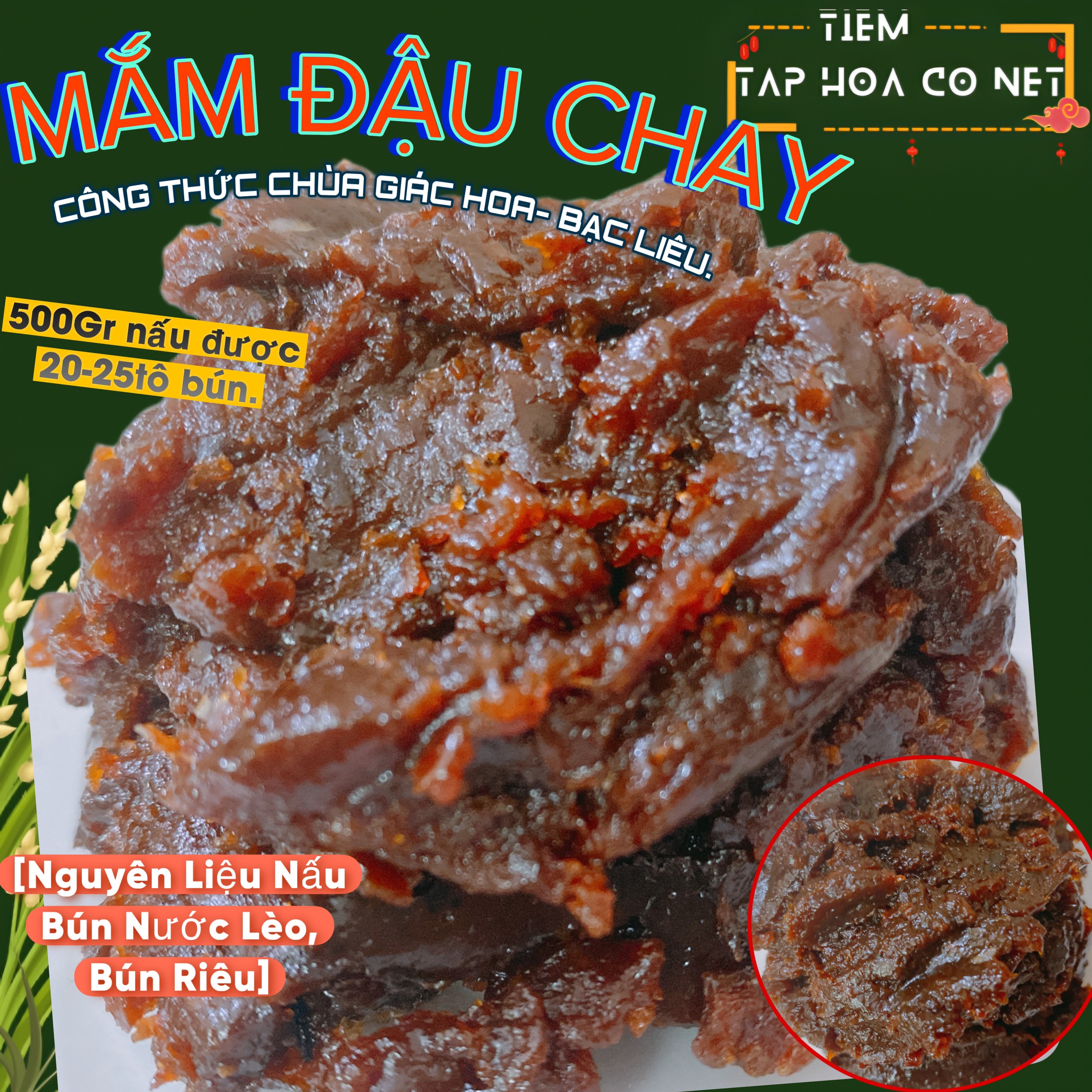 Mắm đậu chay nấu bún mắm - công thức sư cô chùa giác hoa làm