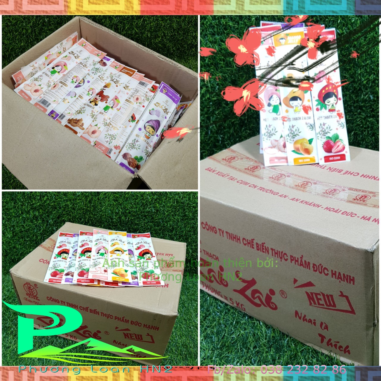 Kẹo thạch Zai Zai thanh dài cân rời thùng 5kg Đức Hạnh - Sản phẩm theo sản xuất theo tiêu chuẩn ISO 22000 - Shop Phương Loan HN2