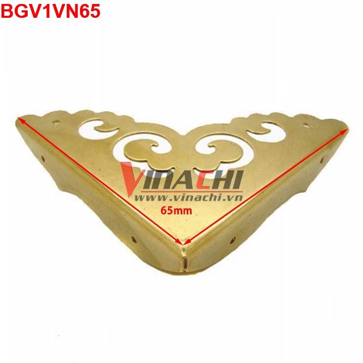 Bịt góc vuông họa tiết kiểu 1 vàng nhạt - 65x65mm - 1 cái