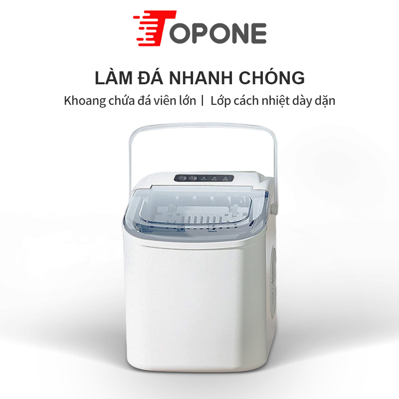 15kg Máy Làm Đá Mini, Máy Làm Đá Tự Động, Máy Làm Đá Siêu Tốc 6 Phút, Máy Làm Đá Tại Nhà Tiện Lợi, Đông Đá Cực Nhanh Giảm Ồn  (Có Hộp và Nắp)