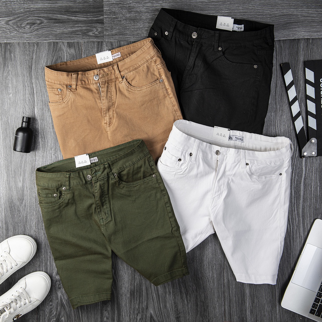 Quần short nam - quần short kaki jean chất vải dư mềm mịn co giãn