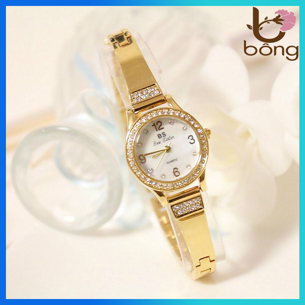Đồng Hồ Nữ BS BEE SISTER 1351 Dây Kim Loại Cao Cấp Kiểu Lắc Tay Size Mini 28mm - Tặng Kèm Hộp Và Pin Dự Phòng