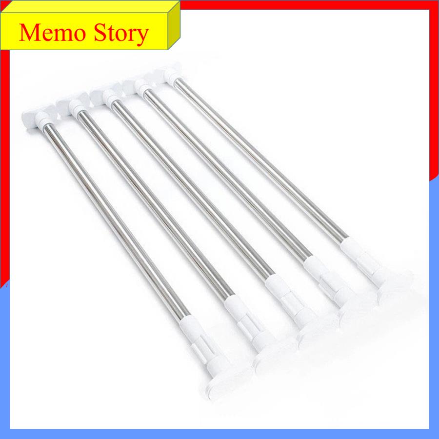 Cây phơi đồ Inox thông minh 2021, Thanh Treo rèm cửa, Cây treo quần áo đa năng, Cây treo rèm cửa, Thanh treo đa năng Memo Story